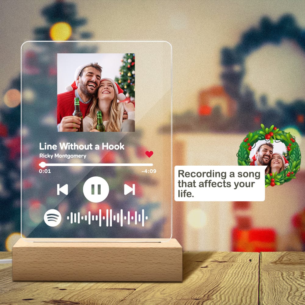 Custom Spotify Plaque Night Lamp With Stand Personalised Gifts for Christmas - Giftlab