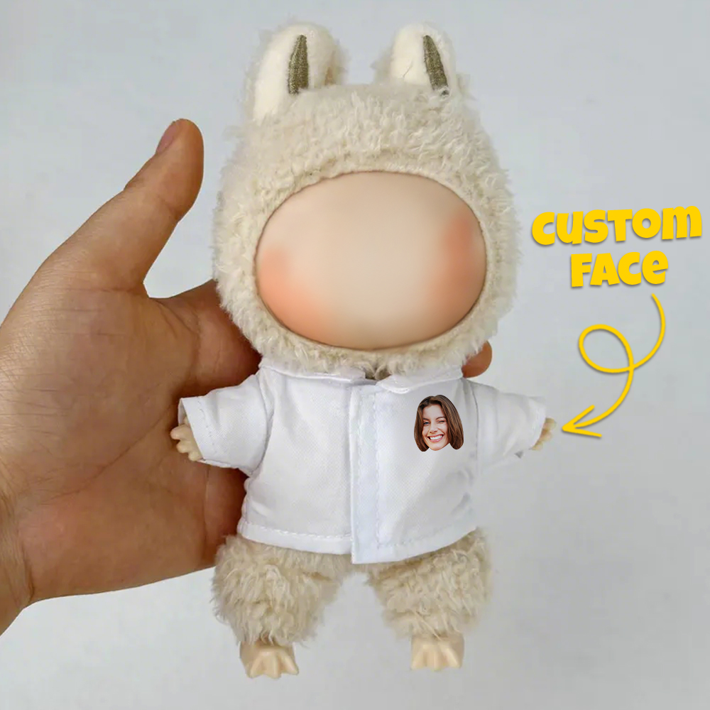 Custom Labu Doll Shirt Personalized Photo 17cm Labu Doll T-shirt Fits Gen 1/2/3 (Doll Not Included)