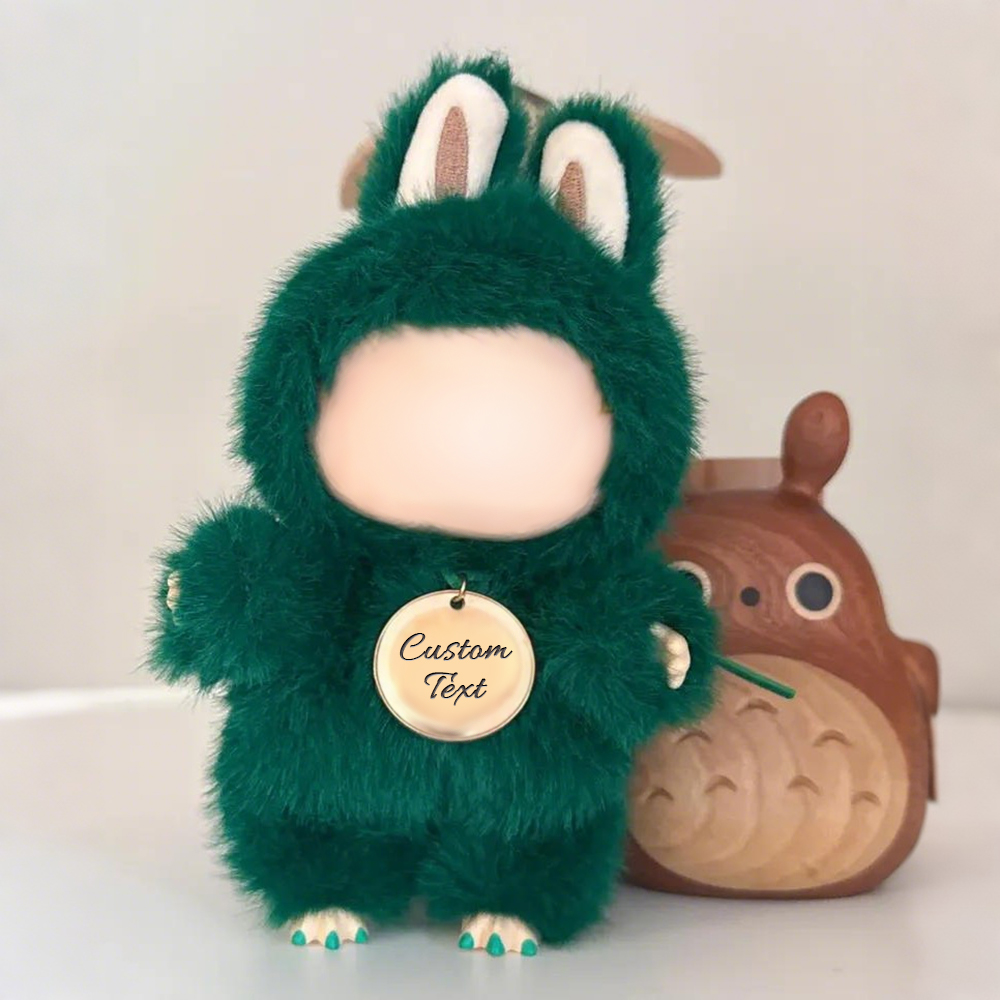 Custom Round Pendant Necklace Name Tag for 17cm Labu Doll