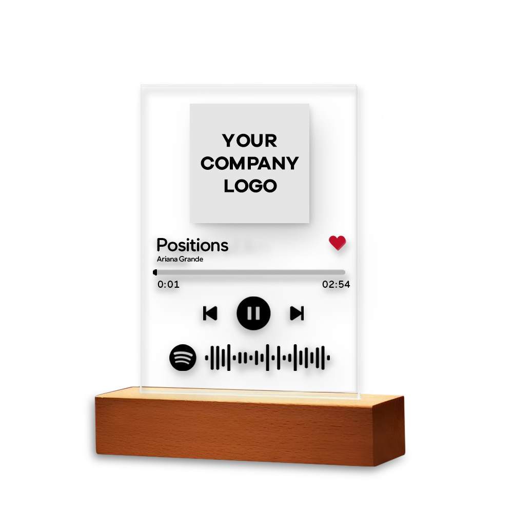 Custom Business Gift Spotify Plaque Night Lamp With Stand - Giftlab