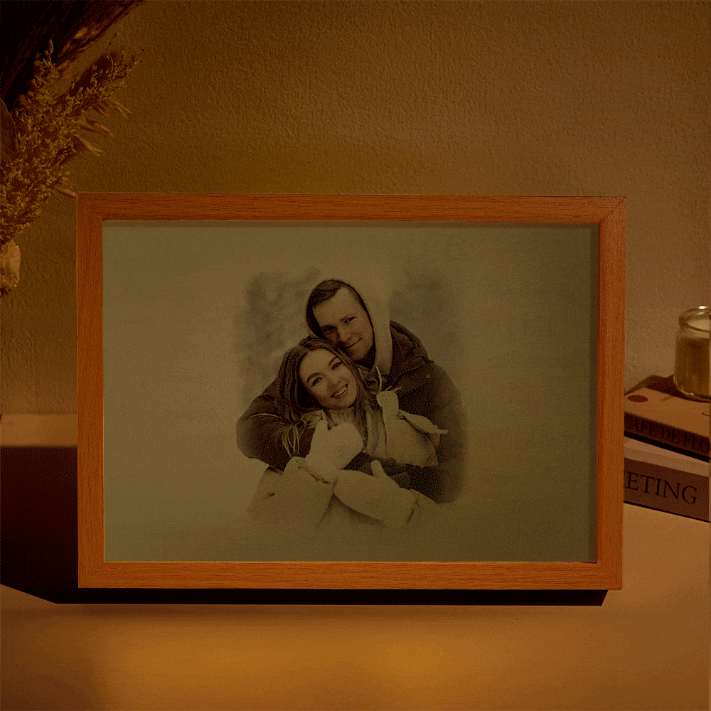 Custom Photo Lamp Personalized Light Christmas Gifts for Her To My Wife - Giftlab