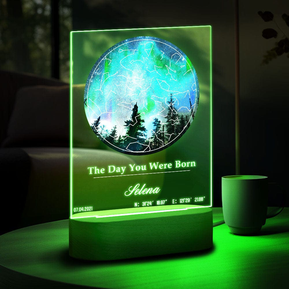 Custom Star Map Lamp Acrylic Colorful Night Light Romantic Christmas Gift - Giftlab