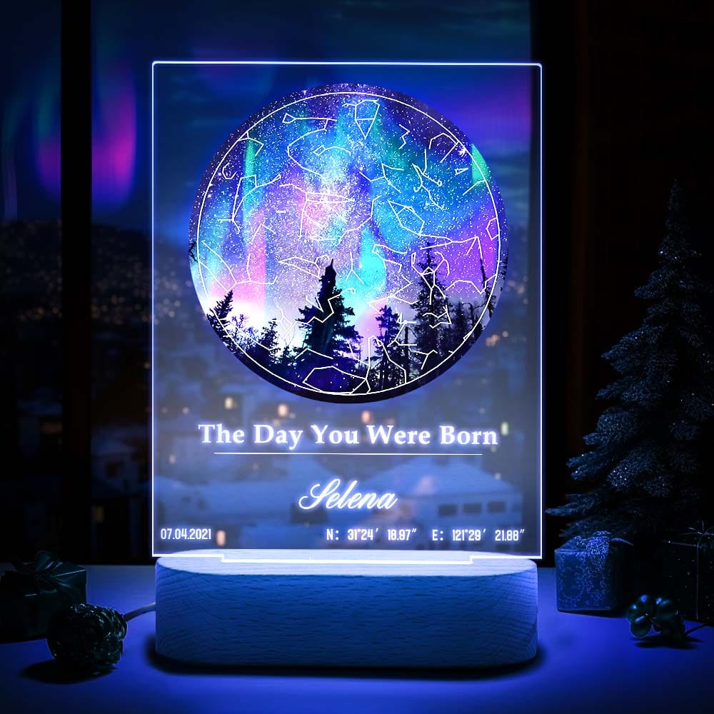 Custom Star Map Lamp Acrylic Colorful Night Light Romantic Christmas Gift - Giftlab