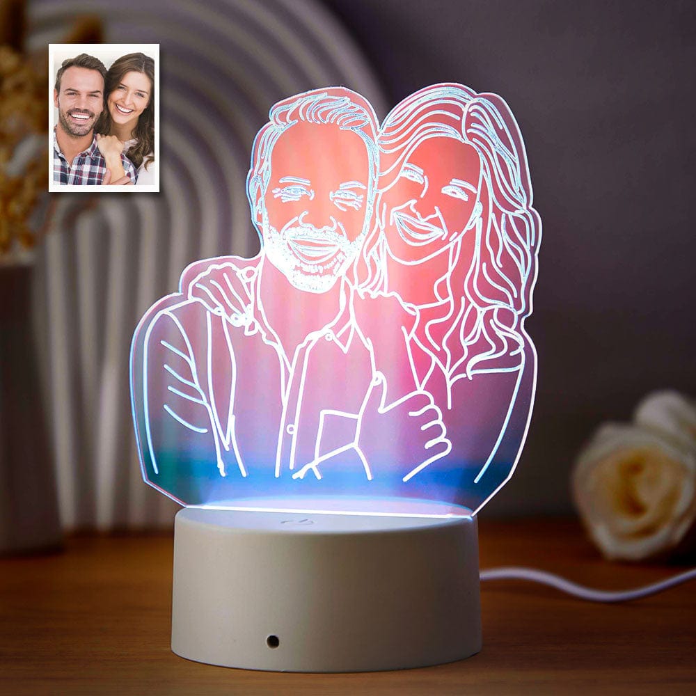 Custom Photo Transparent Gradient Color Acrylic Lamp LED Colorful Night Light  Home Decoration For Her - Giftlab