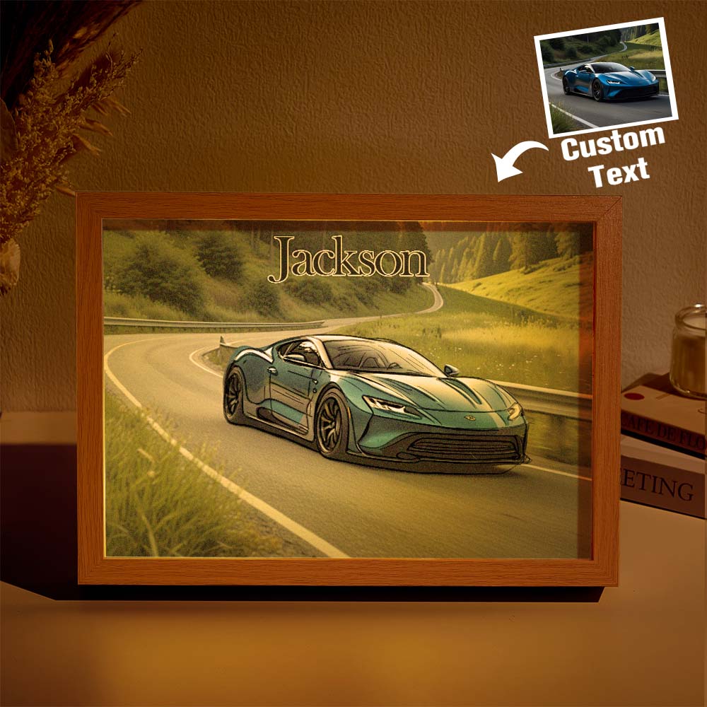 Custom Lamps with Photo Personalized Portraits Miracle Night Light Cool Sports Car Light Art Painting The Best Gift for Car Lovers for Him - Giftlab