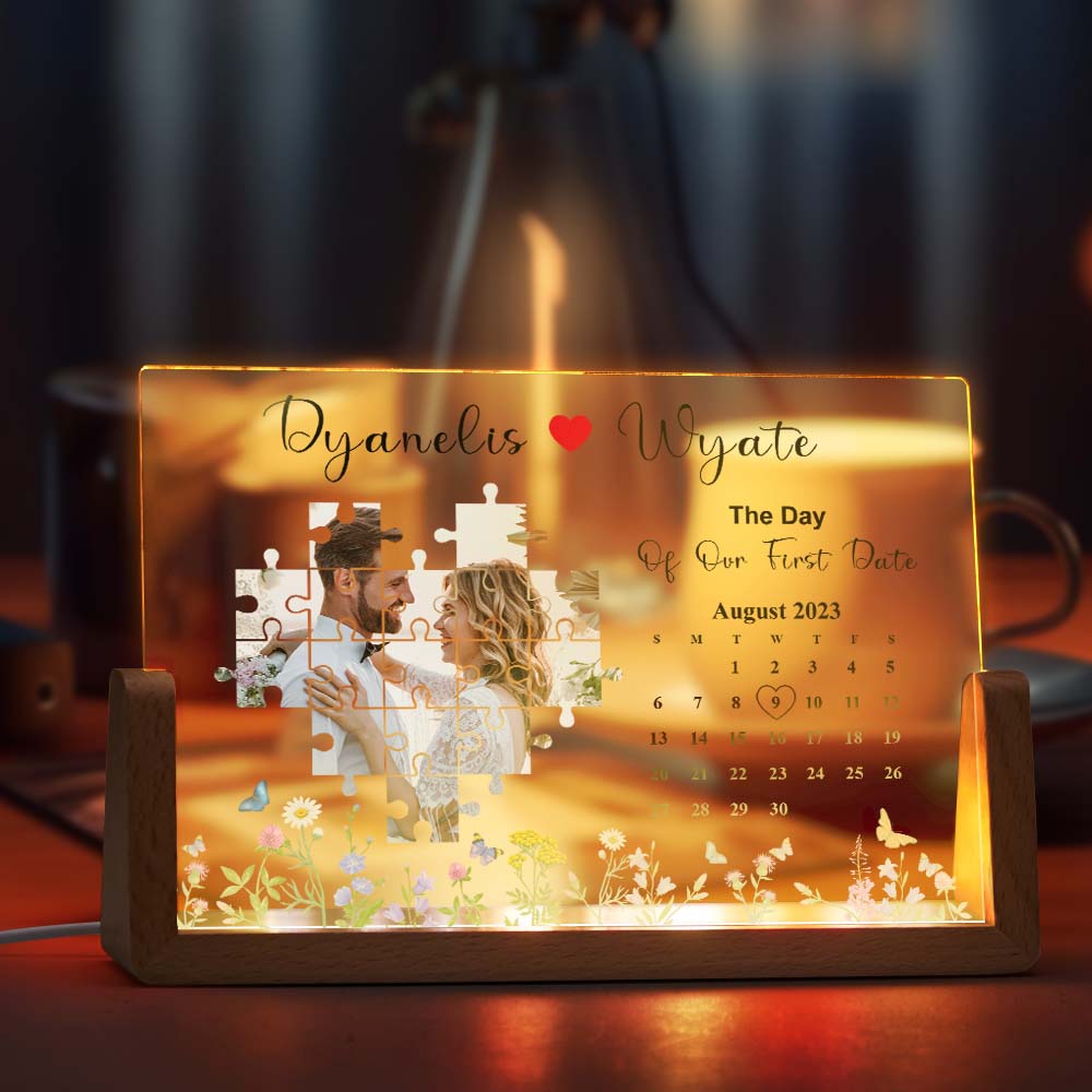 Gift for Her The Day I Found My Missing Piece Light Frame Personalized Gift Wedding Gifts - Giftlab