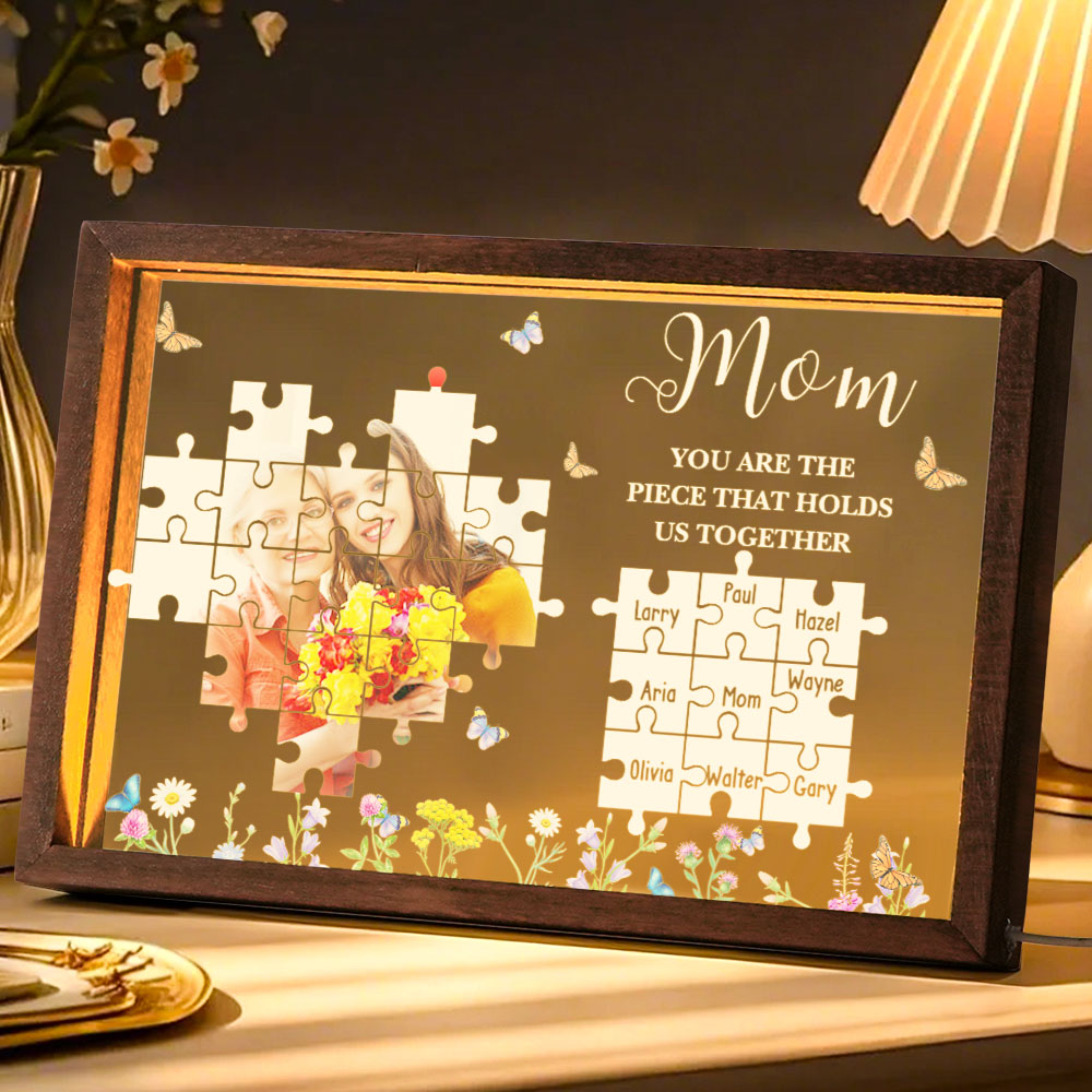 Personalized Mom You Are The Piece That Holds Us Together Night Light Mother's Day Gift for Mom - Giftlab