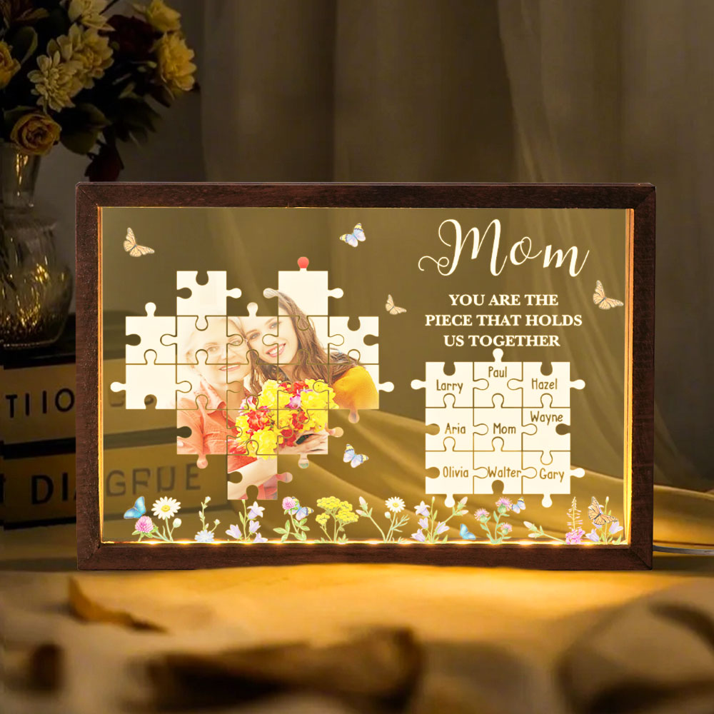 Personalized Mom You Are The Piece That Holds Us Together Night Light Mother's Day Gift for Mom - Giftlab