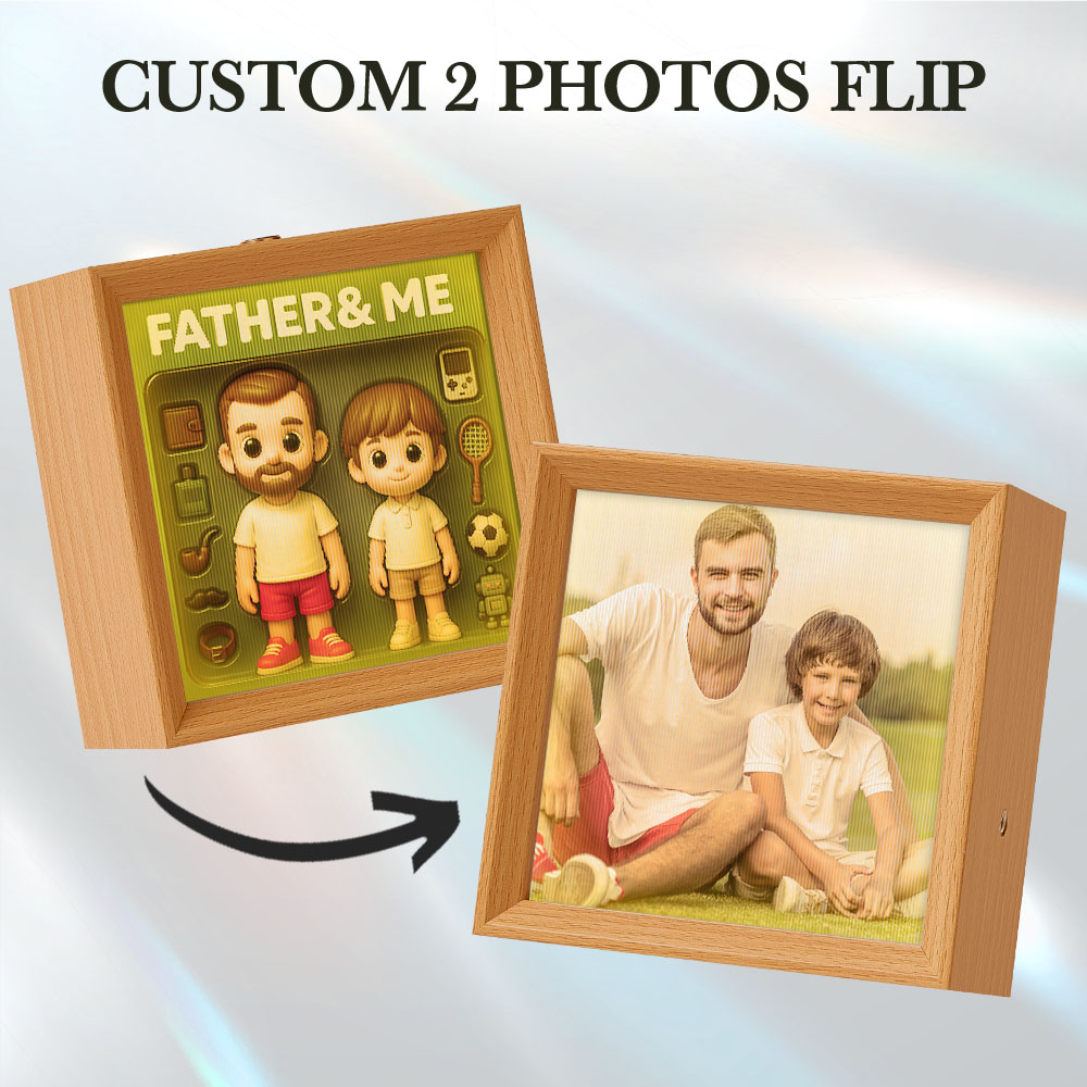 Custom Cartoon Lenticular Photo Lamp  2 in 1
