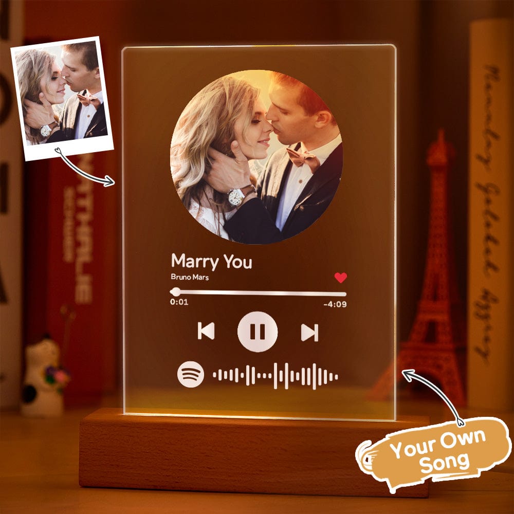 Custom Spotify Night Light Spotify Song Plaques Personalized Wedding Gifts - Giftlab