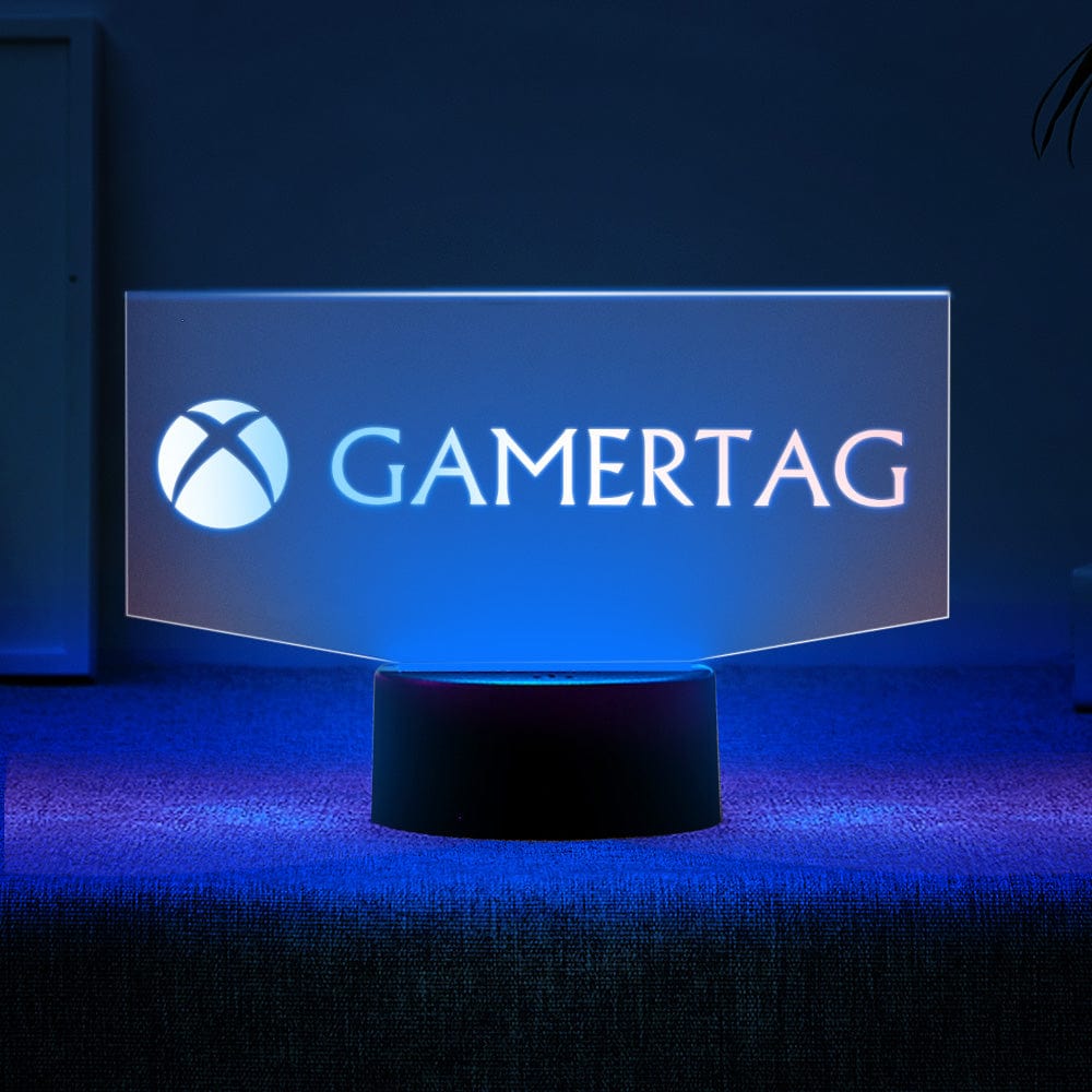 Personalized Xbox Nightlight Personalized Gamertag Sign Dual Base Backlit LED Gaming Gifts for Him - Giftlab
