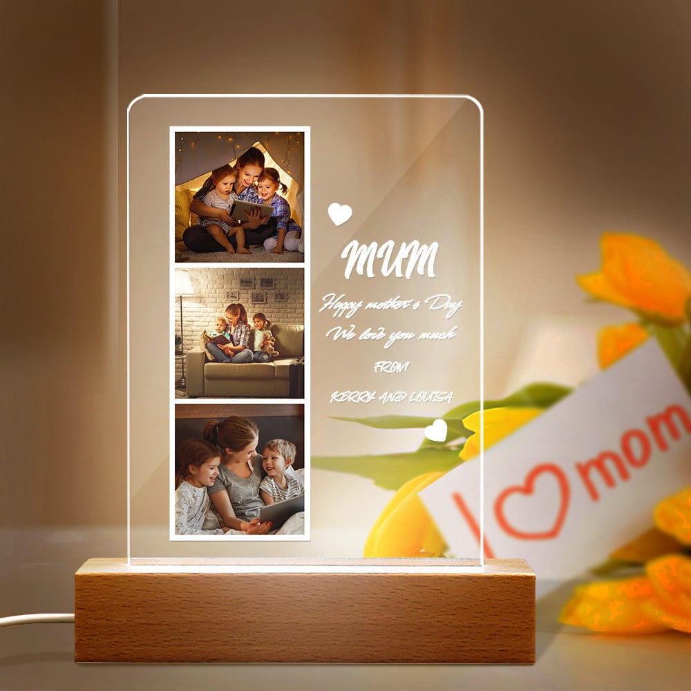 Mother's Day Gift Custom Night Light for Mom Custom Photo and Name Mother's Day Gift - Giftlab