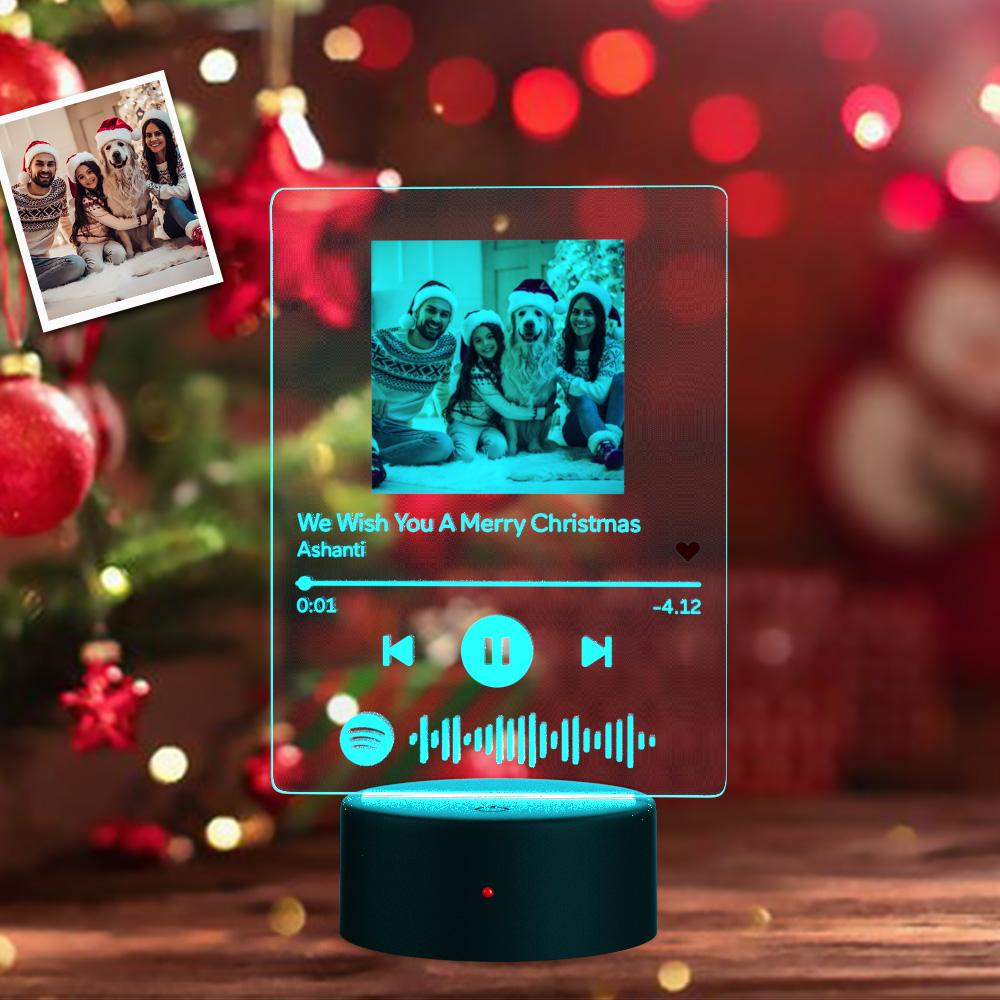 Custom Photo Spotify Plaque Lamp Christmas Gifts for Family - 7 Colors - Giftlab