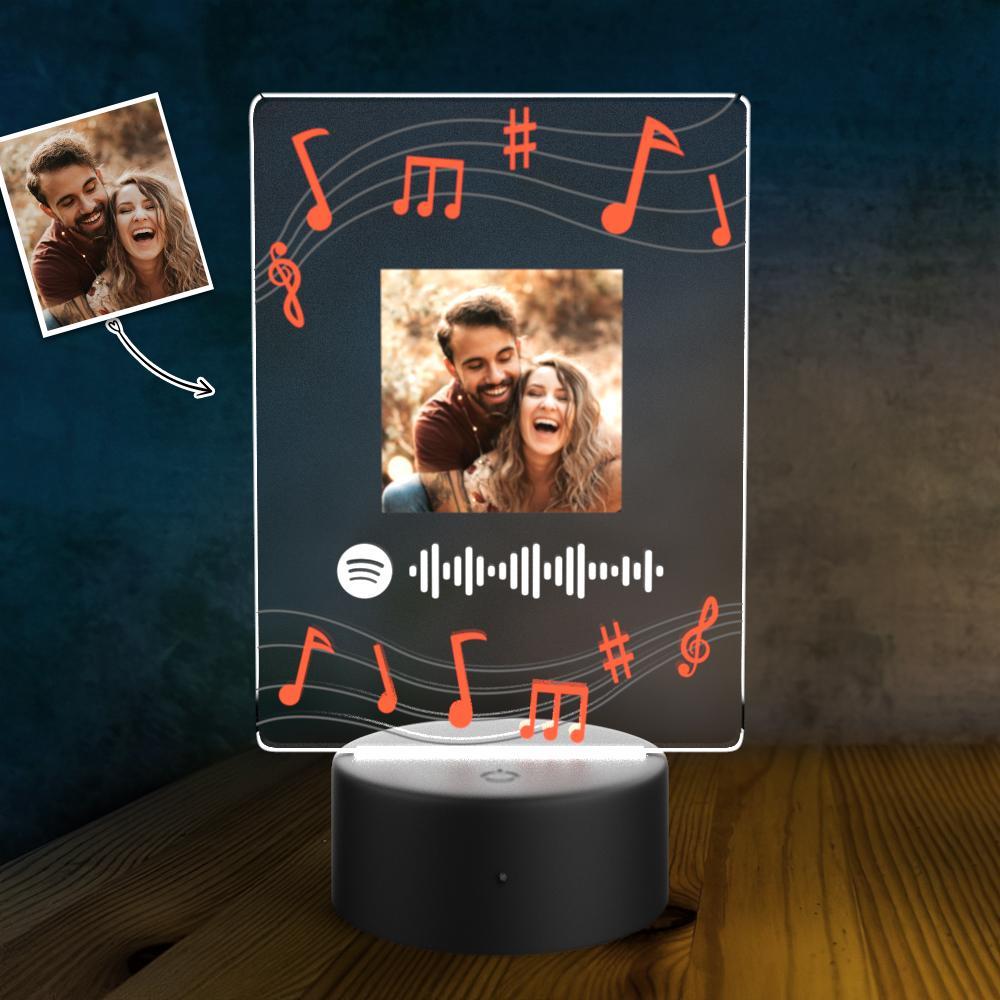 Custom Spotify Plaque LED Lamp Spotify Song Lamp Valentines Day Gifts - Giftlab