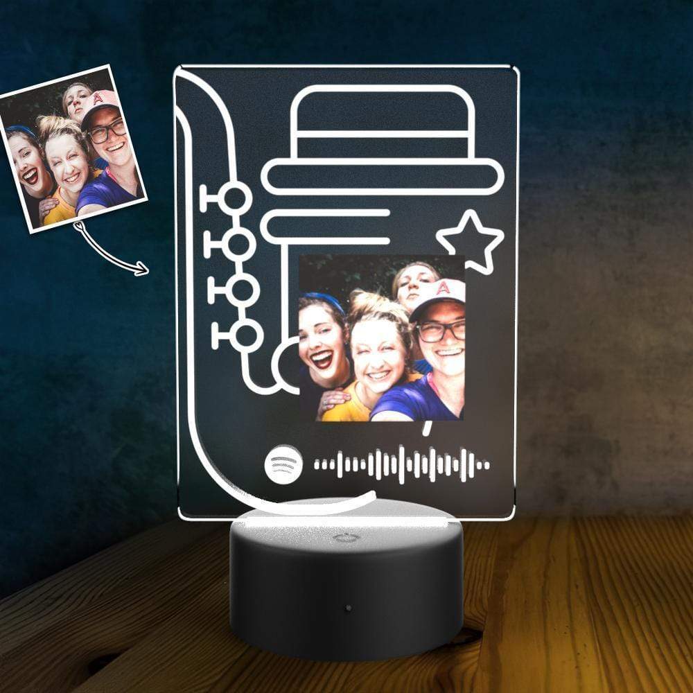 Custom Song Plaque Lamp 7 Colors Anniversary Gifts for Music Lovers - Giftlab