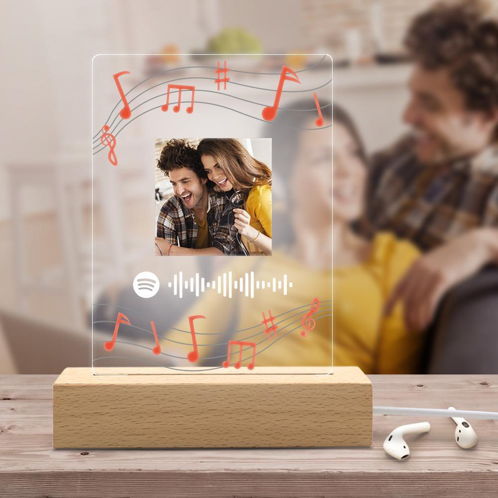 Custom Spotify Plaque Lamp Personalized Spotify Glass Night Light Birthday Gifts Valentines Day Gifts - Giftlab