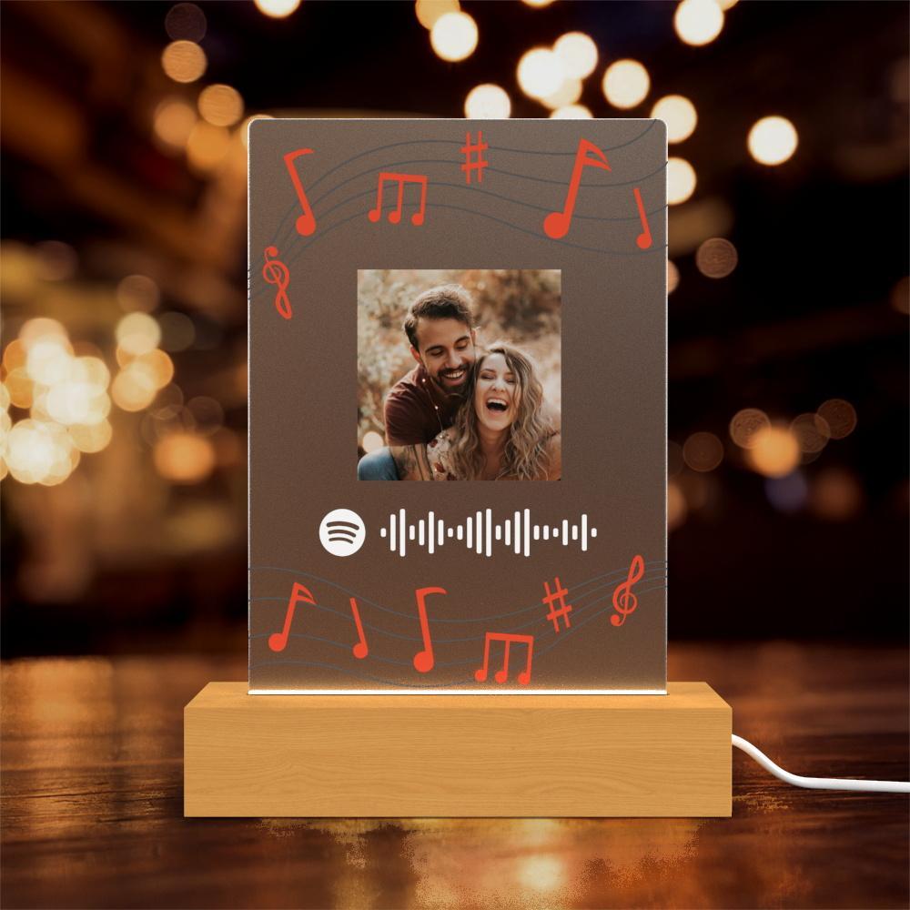 Custom Spotify Plaque Lamp Personalized Spotify Glass Night Light Birthday Gifts Valentines Day Gifts - Giftlab