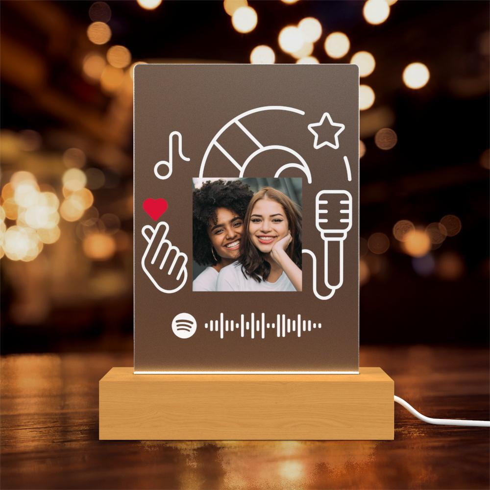 Spotify Night Light Personalized Spotify Media Player Night Light Valentines Day Gifts - Giftlab