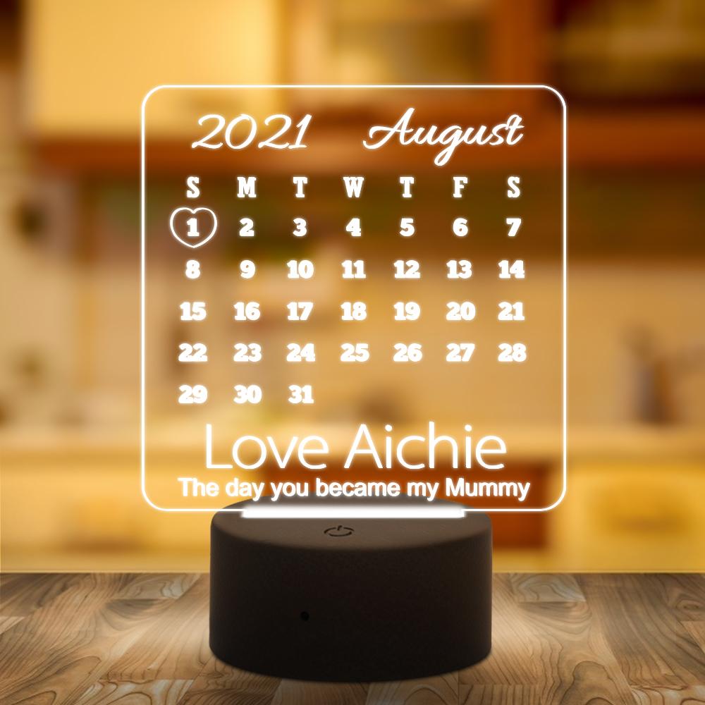 3D Led Lamp Custom Night Light Acrylic Gifts For Mom - Giftlab