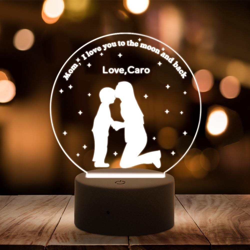 3D Led Lamp Personalized Night Light Acrylic Gifts For Mom - Giftlab