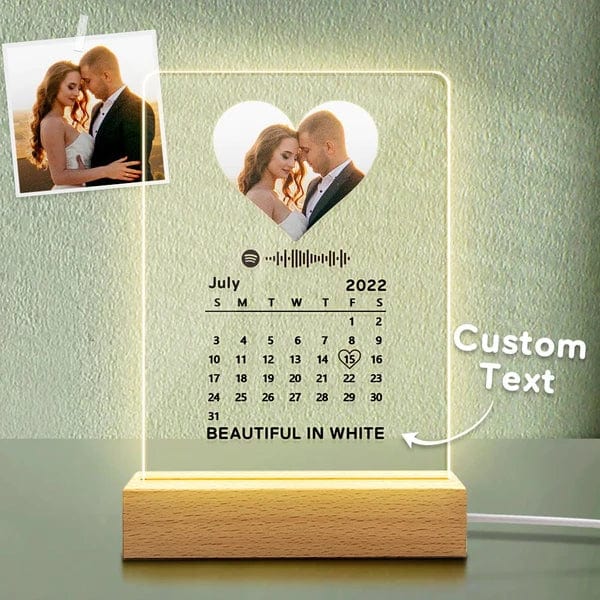 Custom Music Plaque Night Lamp Calendar Night Light Personalized Girlfriend Gifts - Giftlab