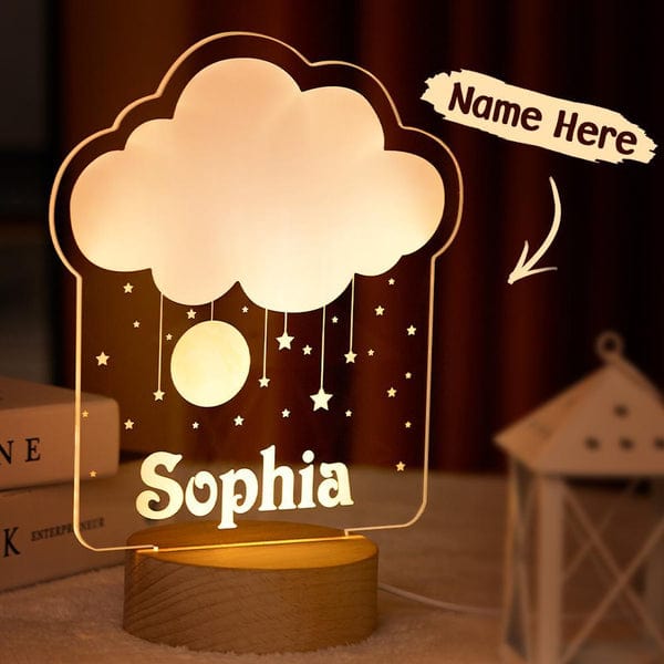 Cutsom Table Lamp with Name Nursery Decor Gifts for Kids - Giftlab