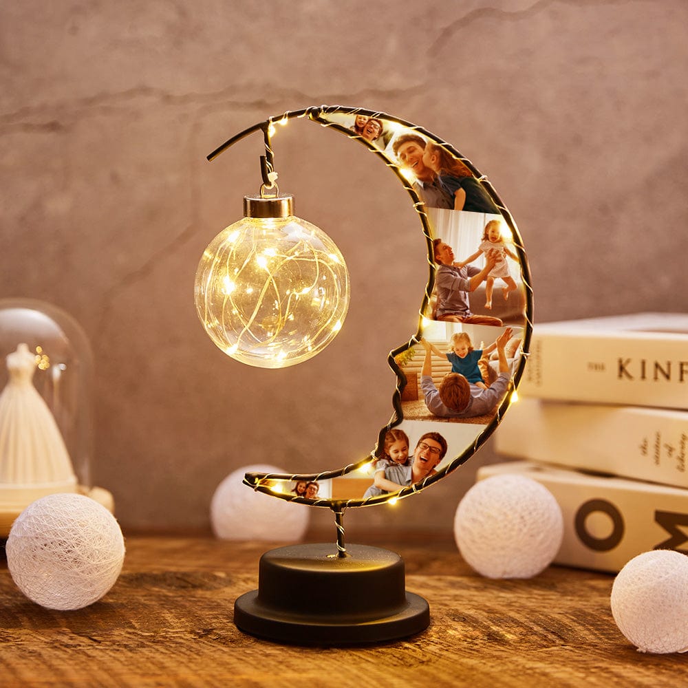 Personalized Photo Moon Light with 6 Photo Father's Day Gift Love Gift for Dad - Giftlab