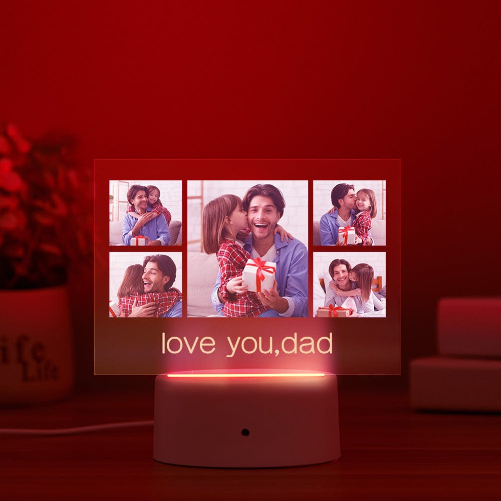 Custom Picture Night Light Personalized Night Light Gifts For Father's Day Gift - Giftlab