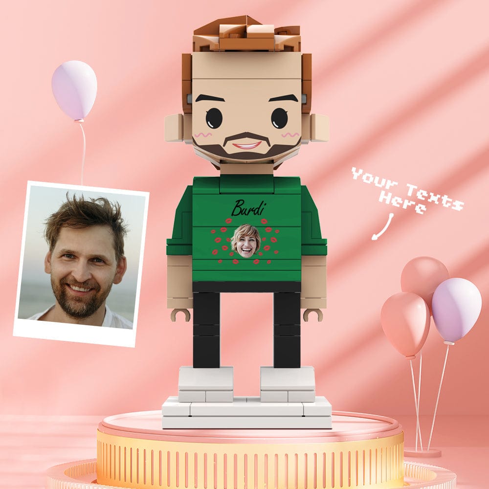 Valentine's Day Gifts Custom Brick Figures Personlized Face & Name Brick Figures - Giftlab