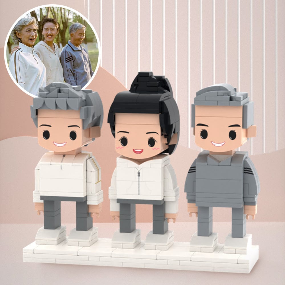 Gifts for Elders 3 People Full Custom Brick Figures Custom Brick Figures Small Particle Block Toys 2023 Christmas Gifts - Giftlab