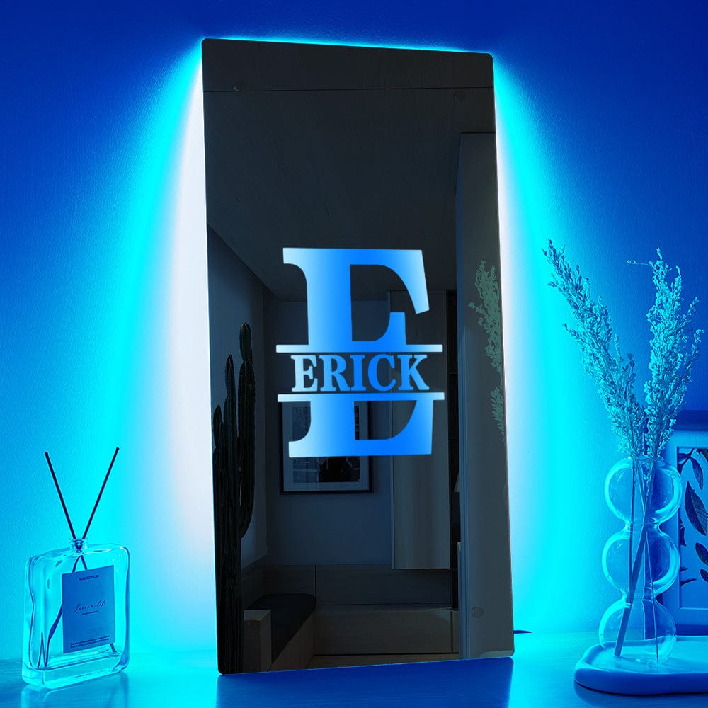 Custom Letter Wall Mirror Light Monogram Family Gift - Giftlab