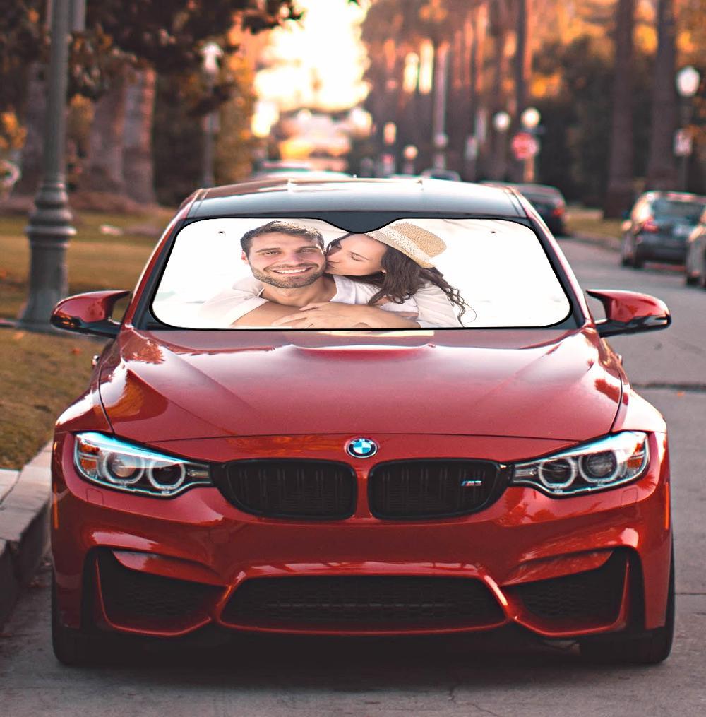 Custom Car Sun Shade Personalized Windshield Car Accessories for Lovers - Giftlab