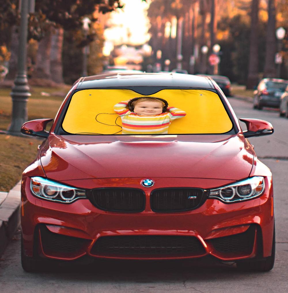 Custom Photo Car Sun Shade Windshield Car Accessories Baby - Giftlab