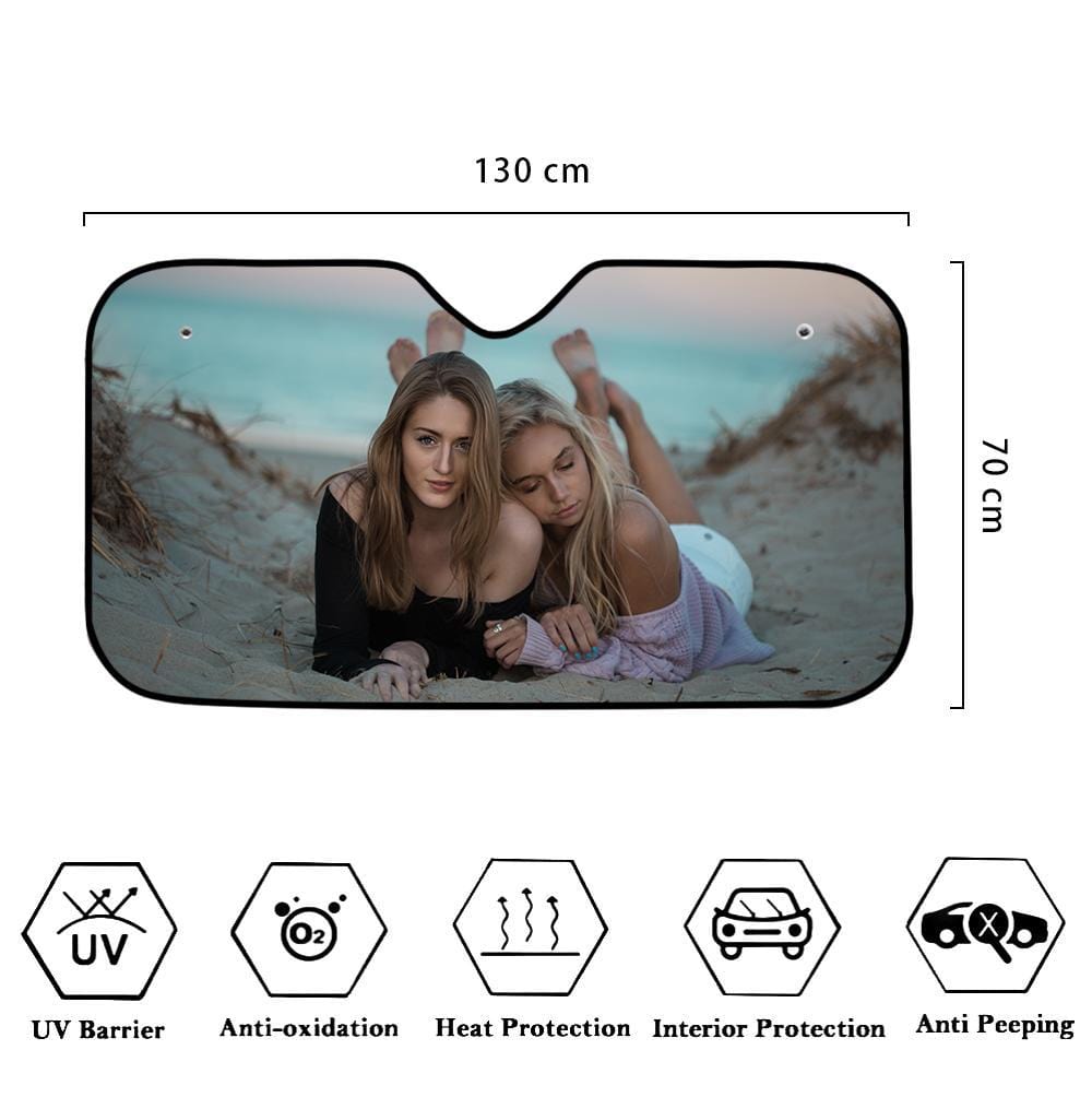 Custom Auto Sun Shade Car Sun Shade Personalized Windshield Car Accessories Friends - Giftlab