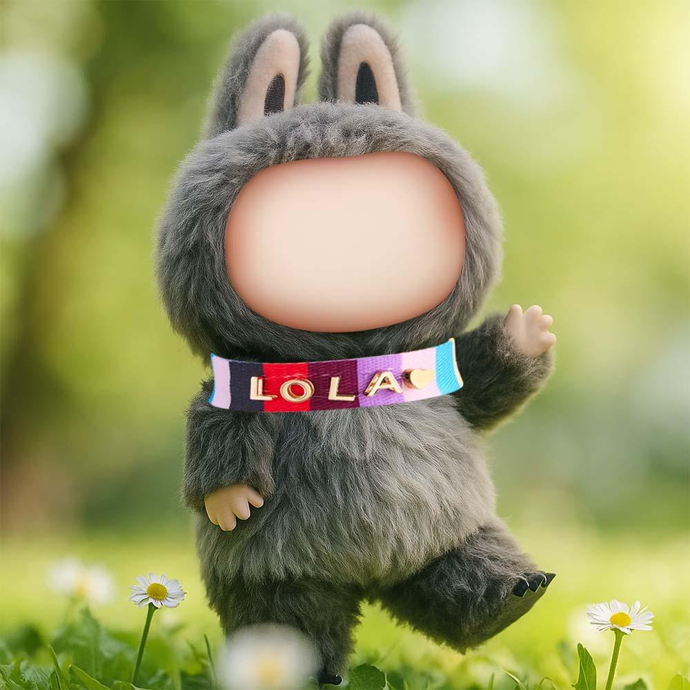 Custom Necklace for Labu Personalized Name Woven Friendship Necklace Monster Doll Necklace