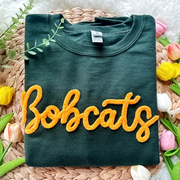 Custom Chenille YARN HAND EMBROIDERY Game Day Sweatshirt