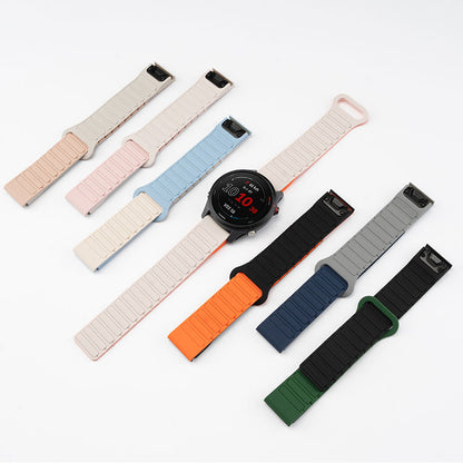 Silicone Magnetic Loop Band Suitable For Garmin Compatible with Fenix 8 5X 6 Pro 6X 7 7X - GiftlabUS
