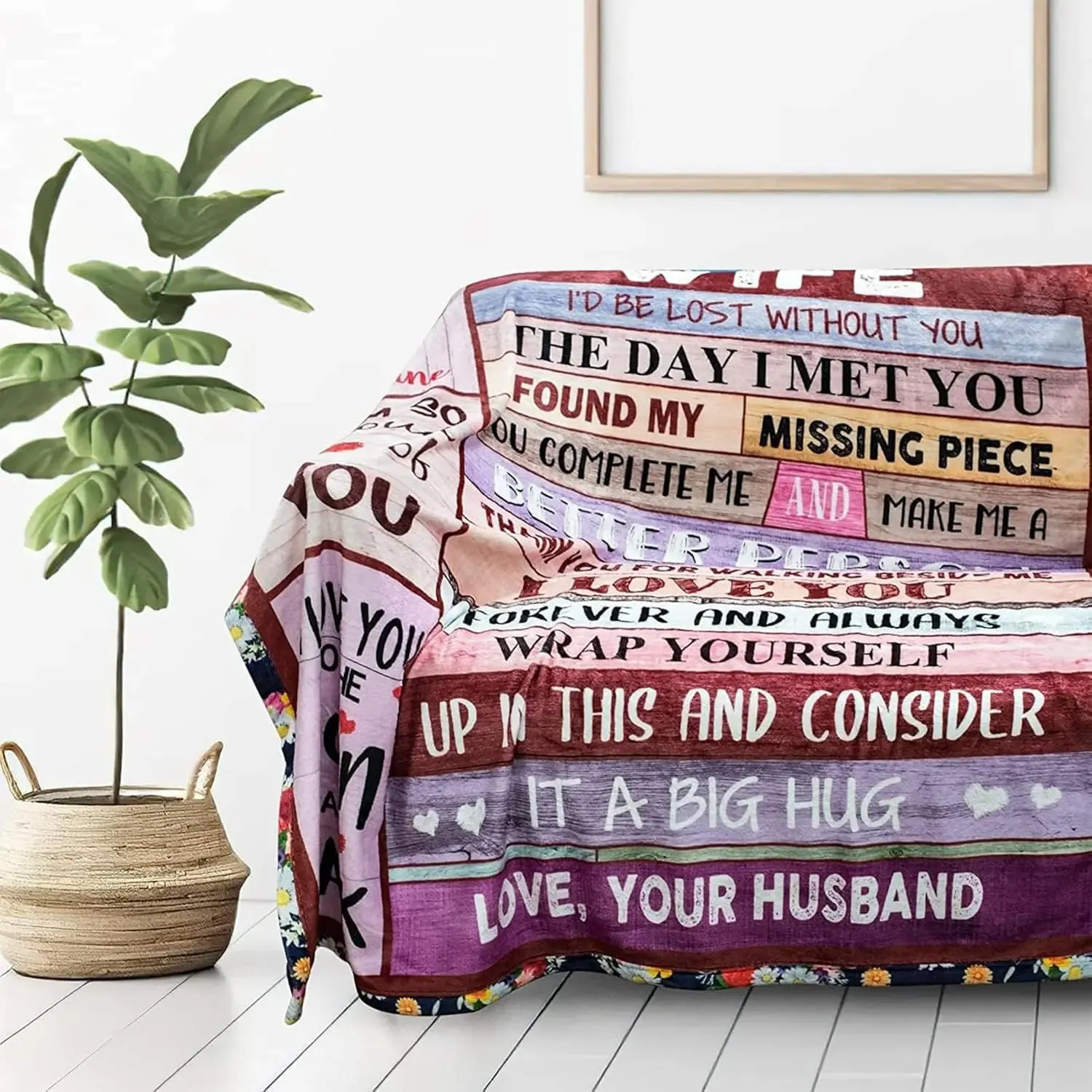 Blanket Gifts for Wife Romantic Anniversary Birthday Gifts for Wife Her I Love You Presents for Wife from Husband to My Wife Warm Gifts for Christmas Valentine's Mother's Day