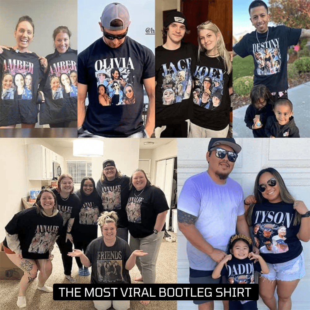 Custom Photo Vintage Tee Personalized Name T-shirt