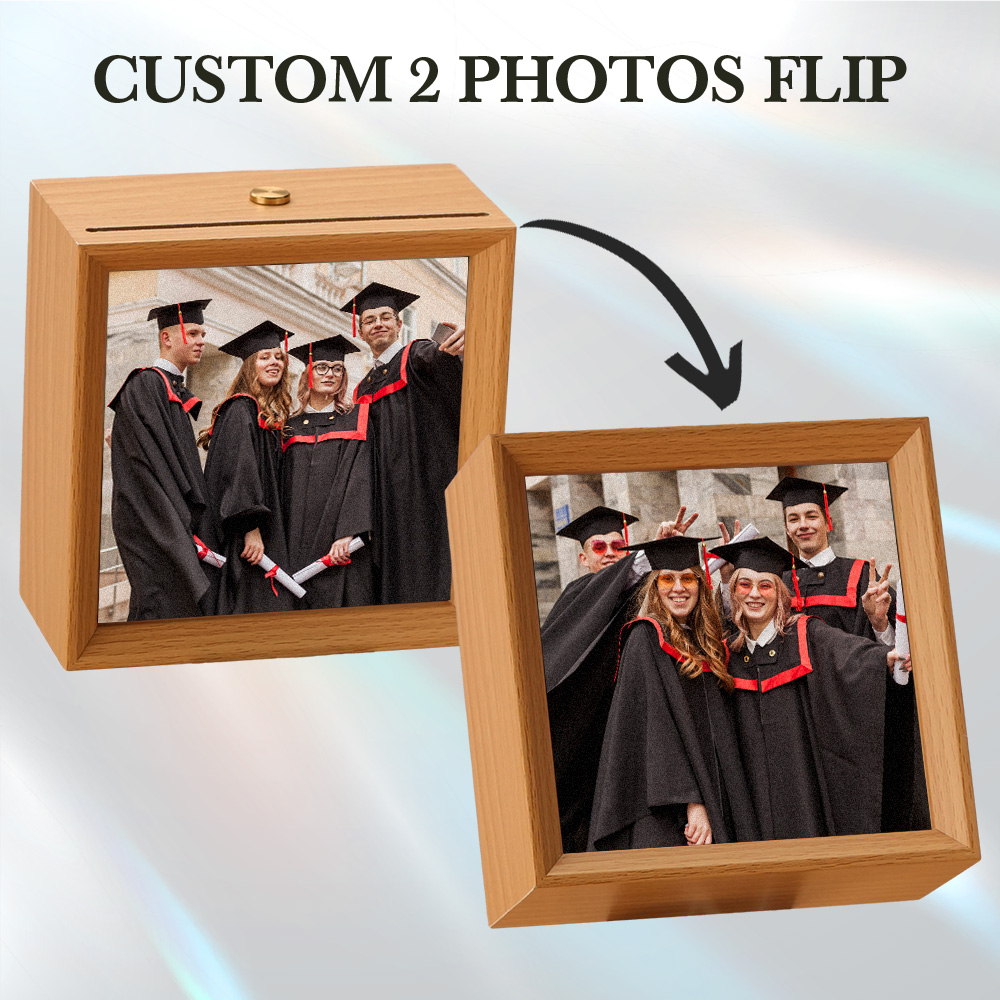 Custom Lenticular Flip Photo Lamp 2 in 1 Frame Graduation Gifts