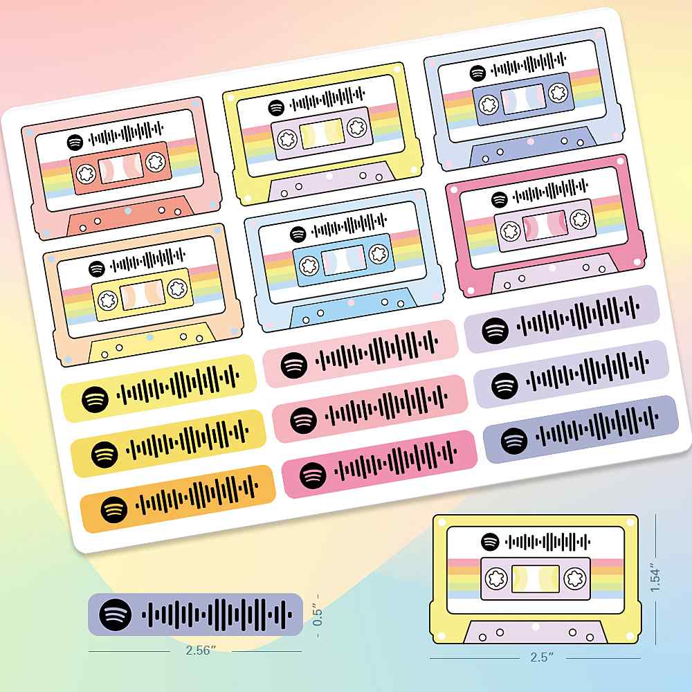 Scannable Spotify Code Stickers Music Stickers Unique Gifts - Giftlab