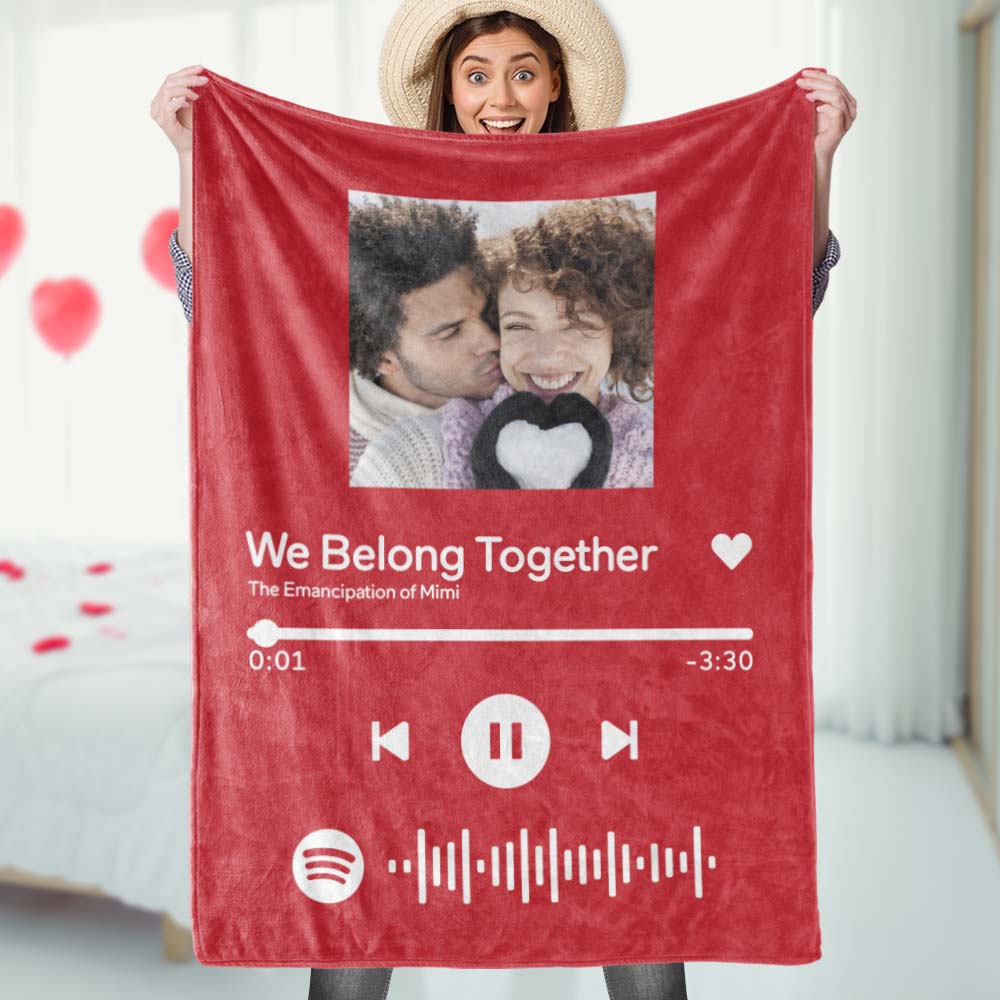 Spotify Code Blanket Custom Bedding Gifts For Girlfriend Valentines Day Gifts - Giftlab