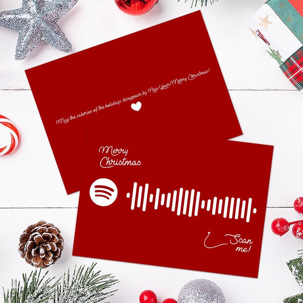 Step Into Christmas Spotify Code Music Greeting Card - Giftlab