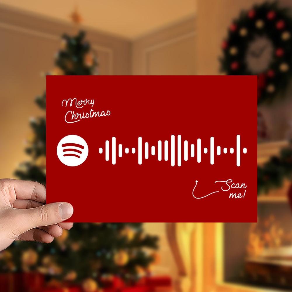 Jingle Bells Spotify Code Music Greeting Card - Giftlab