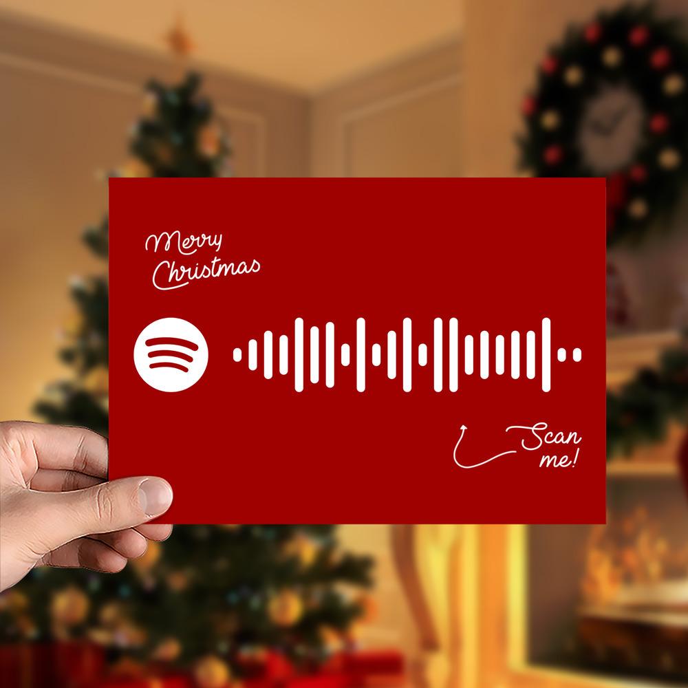 Take Me Home For Christmas Spotify Code Music Greeting Card - Giftlab