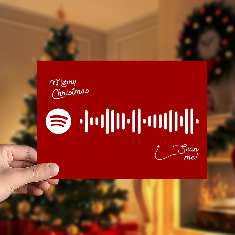 You Make It Feel Like Christmas (feat. Blake Shelton) Spotify Code Music Greeting Card - Giftlab