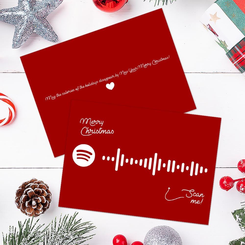 Christmas Without You Spotify Code Music Greeting Card - Giftlab