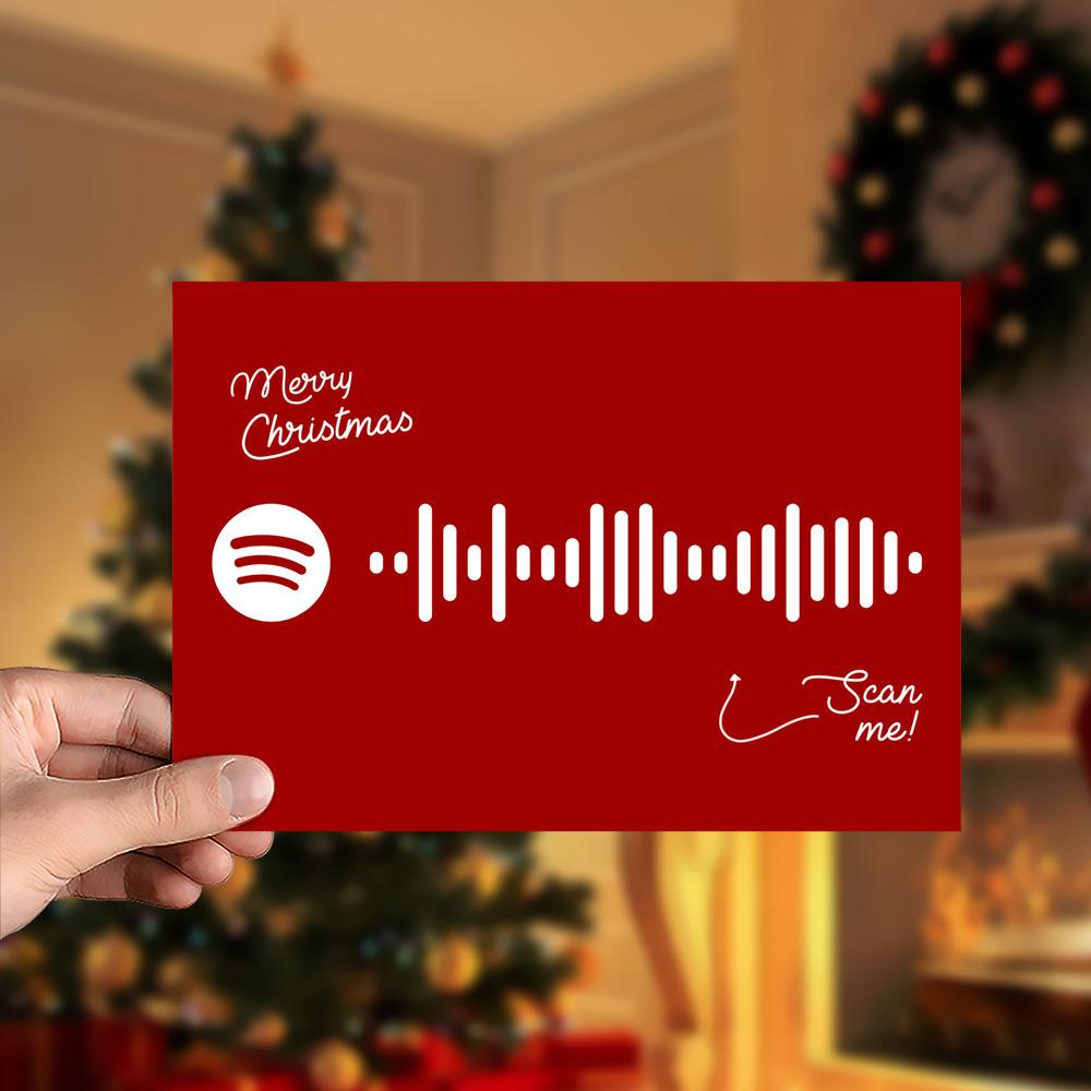 O Holy Night Spotify Code Music Greeting Card - Giftlab