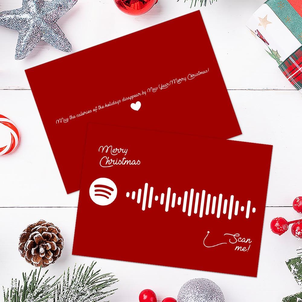 It's Not Christmas 'Til You Come Home - Recorded At Spotify Studios NYC Spotify Code Music Greeting Card - Giftlab