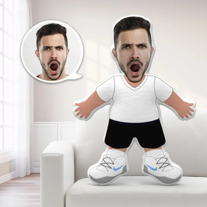 Personalized Pillows Custom Pillow Face Gag Gifts Plaid Shirt Throw Pillow Personalized Gift For Him Birthday Gifts